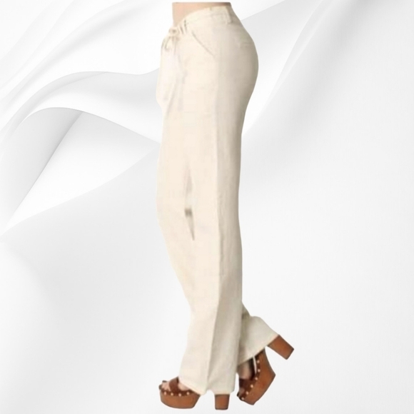 Zenana Outfitters Pants - ZENANA - LINEN BLEND - WIDE-LEG PANTS
